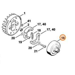 STIHL CAMPANA TAMBURO FRIZIONE DECESPUGLIATORE FS 160 180 220 280 ORIGINALE
