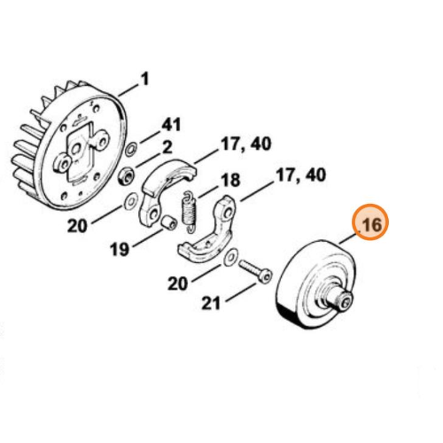 STIHL CAMPANA TAMBURO FRIZIONE DECESPUGLIATORE FS 160 180 220 280 ORIGINALE