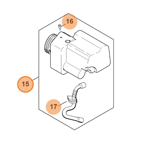 STIHL SERBATOIO CARBURANTE MISCELA PER MOTOSEGA MS 170 180 017 018 ORIGINALE