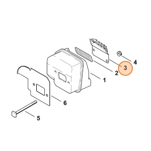 STIHL COPERCHIO MARMITTA SILENZIATORE PER MOTOSEGA 017 018 MS 170 180 ORIGINALE