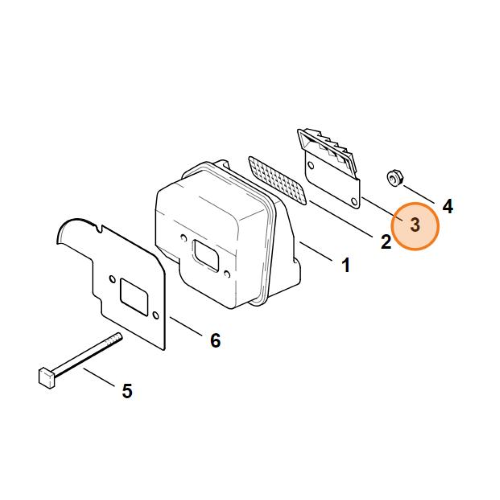 STIHL COPERCHIO MARMITTA SILENZIATORE PER MOTOSEGA 017 018 MS 170 180 ORIGINALE