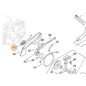 STIHL MOLLA FRENO CATENA MOTOSEGA MS 170 180 190 017 018 019 ORIGINALE