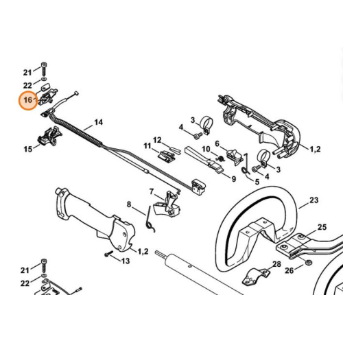 STIHL SUPPORTO SUPERIORE TIRANTE GAS PER DECESPUGLIATORE FS 120 R ORIGINALE