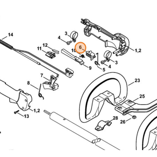 STIHL CURSORE INTERRUTTORE STOP ARRESTO PER DECESPUGLIATORE FS 120 R ORIGINALE
