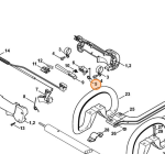 STIHL MOLLA CON GANCIO CURSORE STOP PER DECESPUGLIATORE FS 120 R ORIGINALE