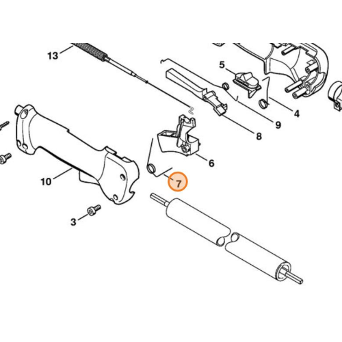STIHL MOLLA CON GANCIO GRILLETTO ACCELERAZIONE FS 75 80 120 200 250 ORIGINALE