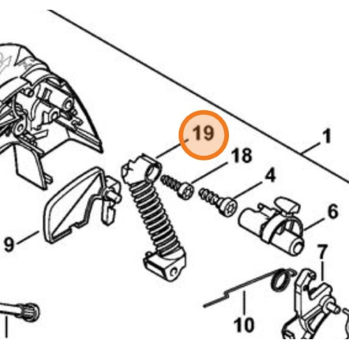 STIHL AMMORTIZZATORE ANTIVIBRANTE IMPUGNATURA MS 192 193 194 T TC ORIGINALE