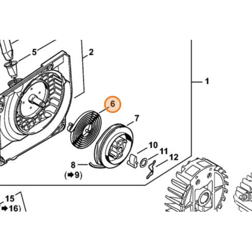 STIHL MOLLA AVVIAMENTO PER MS 170 180 171 181 200 211 270 280 290 440 ALTRI MODELLI ORIGINALE