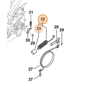 STIHL MOLLA DI TRAZIONE PER MOTOSEGA MS MS 261 291 500i ORIGINALE