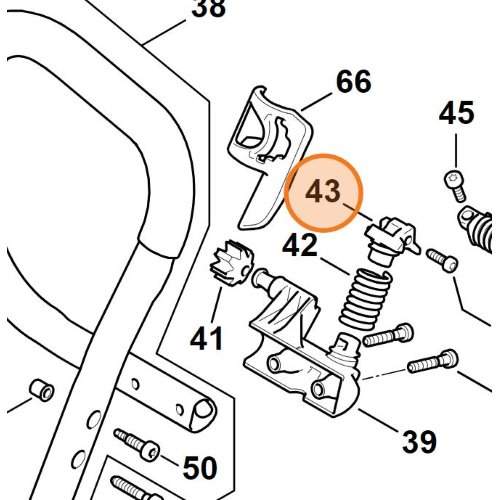 STIHL TAPPO CUSCINETTO ANTIVIBRANTE PER MOTOSEGA MS 500i ORIGINALE