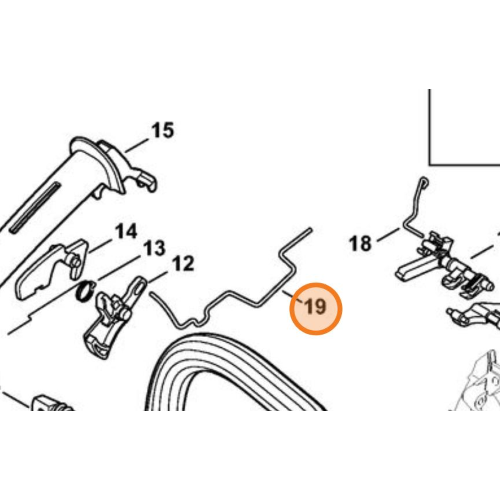 STIHL TIRANTE COMANDO GAS PER MOTOSEGA MS 171 181 211 ORIGINALE