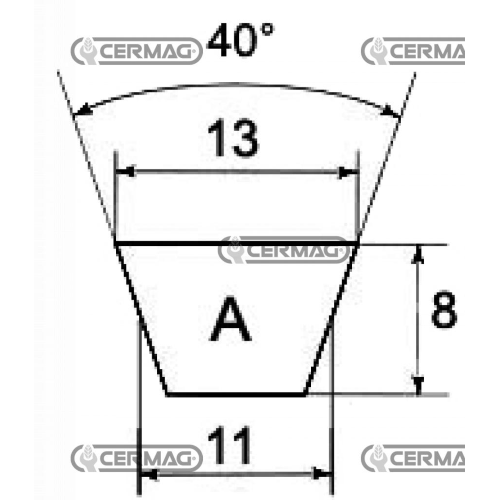 CINGHIA TRAPEZOIDALE A 83 L. 2100 PER TRATTORINO