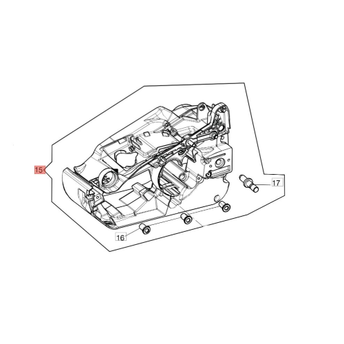 EFCO OLEOMAC BASAMENTO COMPLETO PER MOTOSEGA MTT 2500 GST 250 ORIGINALE 