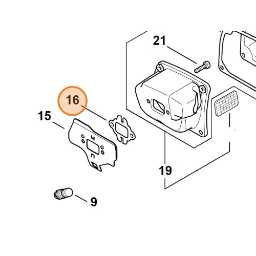 STIHL GUARNIZIONE MARMITTA SILENZIATORE PER MOTOSEGA MS 500i ORIGINALE