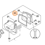 STIHL GUARNIZIONE GUSCIO MARMITTA SILENZIATORE MOTOSEGA MS 500i ORIGINALE