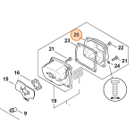 STIHL GUSCIO SUPERIORE SILENZIATORE MARMITTA MOTOSEGA MS 500i ORIGINALE
