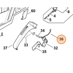 STIHL TIRANTE COMANDO GAS PER MOTOSEGA MS 500i ORIGINALE