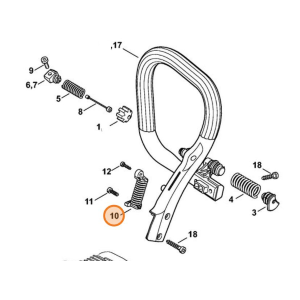 STIHL MOLLA ANTIVIBRANTE AMMORTIZZATORE MOTOSEGA MS 261 271 291 ORIGINALE