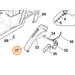 STIHL COPERCHIO SEMI MANIGLIA IMPUGNATURA PER MOTOSEGA MS 500i ORIGINALE
