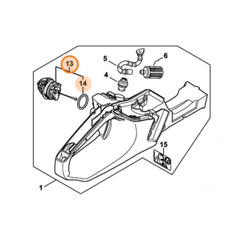STIHL TAPPO SERBATOIO CARBURANTE MS 261 271 291 HS 46 56 81 86 82 87 E ALTRI 