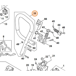 STIHL MANICO TUBOLARE PER MOTOSEGA MS 500i ORIGINALE