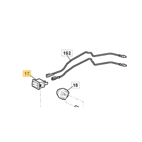 STIGA INTERRUTTORE ON/OFF CON MOLLA MOTOSEGA SPR 276 SP 316 ORIGINALE