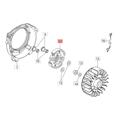 EFCO FRIZIONE COMPLETA PER DECESPUGLAITORE DSH 400 4000 500 5000 ORIGINALE