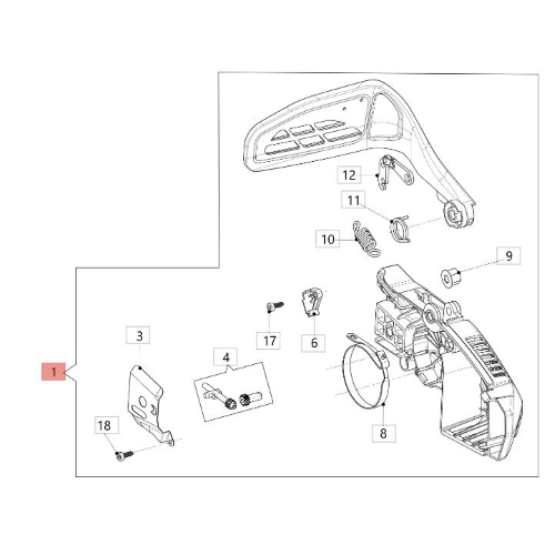 EFCO CARTER COPRICATENA COMPLETO PER MOTOSEGA MTTH 2400 ORIGINALE