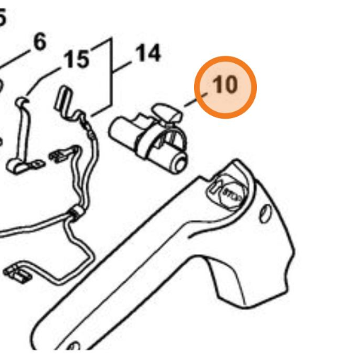 STIHL ALBERO DI COMANDO LEVA INTERRUTTORE STOP MS 151 150 TC 193 T ORIGINALE