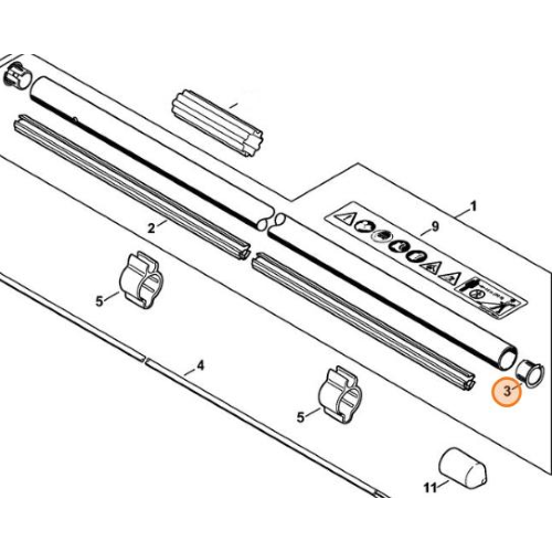 STIHL TAPPO PER TUBO STELO Ø 25,4 DECESPUGLIATORE FS FR KM TOSASIEPI HL HLA 