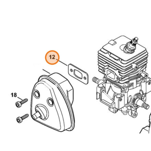 STIHL GUARNIZIONE SILENZIATORE SH 56 86 BG 56 66 86 KM HT MM 56 FS 40 50 56 70