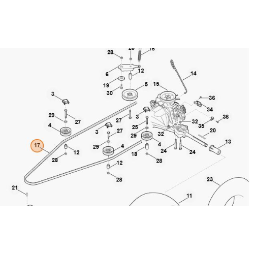 STIHL VIKING Cinghia trasmissione trattorino MT RT 4097 4112 5097 6112 6127 Originale