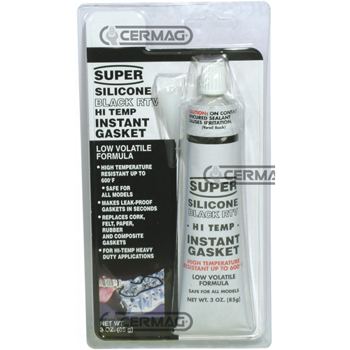 MASTICE SIGILLANTE PASTA NERA 85 GR. SILICONE ALTA TEMPERATURA
