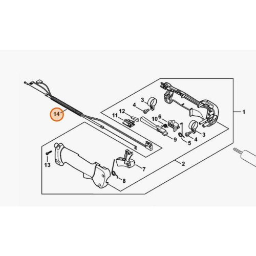 STIHL TIRANTE ACCELLERATORE DECESPUGLIATORE FS KM 90 100 130 R 4MIX ORIGINALE