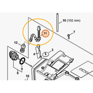STIHL TUBO MISCELA PER MOTOSEGA 020 T MS 200 T ORIGINALE