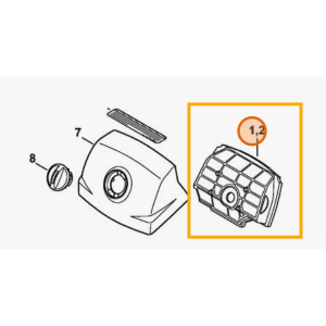 STIHL FILTRO ARIA A VELO PER MOTOSEGA MS 201 TC ORIGINALE