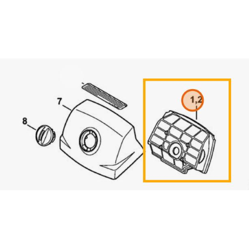 STIHL FILTRO ARIA A VELO PER MOTOSEGA MS 201 TC ORIGINALE