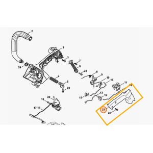 STIHL CARTER SEMIMANIGLIA PER MOTOSEGA MS 201 TC-M ORIGINALE