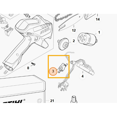 STIHL INTERRUTTORE ON/OFF PER POTATORE GTA 26 ORIGINALE
