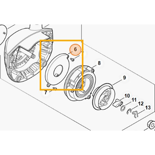 STIHL MOLLA AVVIAMENTO PER FR 460 TC FS 240 260 261 360 361 410 411 460 461 491 561 