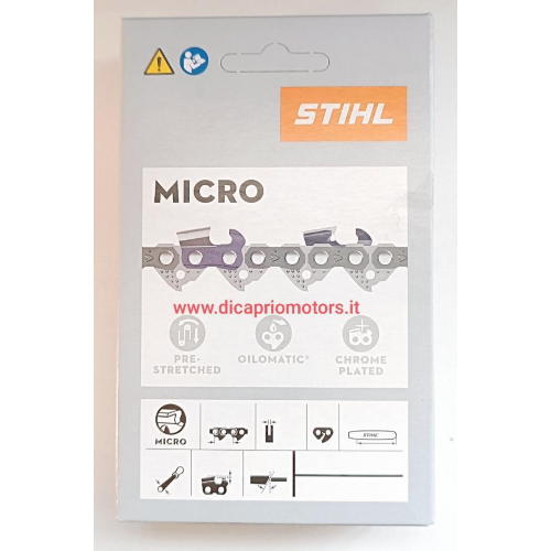 CATENA STIHL SU MISURA 1/4" 1,1 MM 48 MAGLIE PER MINI MOTOSEGA POTATORI A BATTERIA