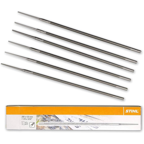 STIHL LIMA TONDA TONDINO CATENA 1/4" 3/8"P 5/32" 4,0 MM CONFEZIONE 6 PZ ORIGINALE