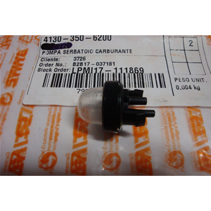POMPANTE PRIMER CARBURANTE COMPLETO TIPO WALBRO MOTOSEGA DECESPUGLIATORE STIHL
