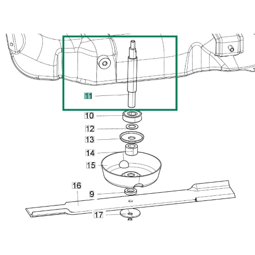 EUROSYSTEMS ALBERO SUPPORTO LAMA L.179.5 MM FALCIATUTTO CLASSICO MINIEFFE