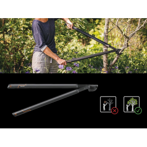 FISKARS TRONCARAMI 82 CM TAGLIO 40MM LAMA BYPASS A UNCINO PER LEGNO VERDE