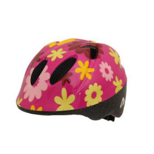 CASCO BAMBINA BICI BICICLETTA ROSA FIORI BLUME TG. XXS 44-50 CM 
