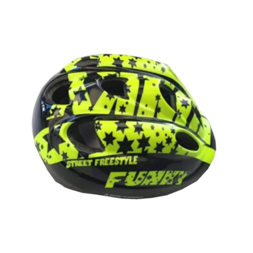 CASCO BICI BICICLETTA FUNKY NERO GIALLO TG XS 52-56 BAMBINO BAMBINA