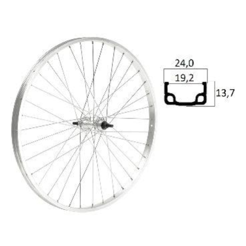 RUOTA BICI 20X1.75 POSTERIORE ALLUMINIO 1 VELOCITA' SENZA DADO E RUOTA LIBERA