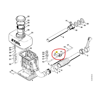STIHL RUBINETTO SOFFIATORE KIT TRASFORMAZIONE BR 420 380 340 SR 420 400 320 ORIGINALE