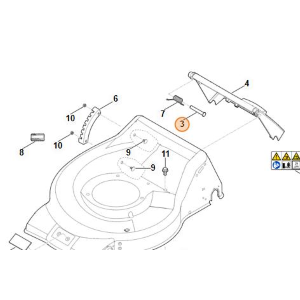 PERNO FISSAGGIO SPORTELLO RASAERBA STIHL VIKING RM RMA 248 253 MB 248 253